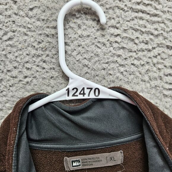 REI Co-op Sweater Mens Size XL Brown Fleece 1/4 Zip Pullover - Picture 10 of 10